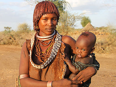 索苏里部落的妇女和小孩
